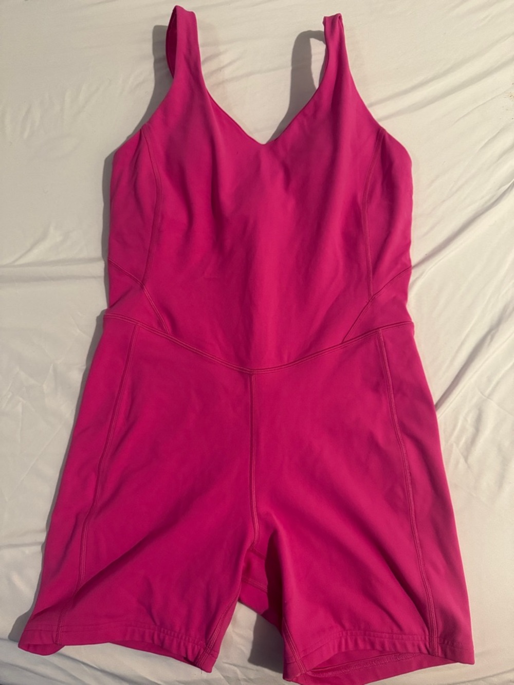 Lululemon Bright Fuchsia V-Neck Sleeveless Romper